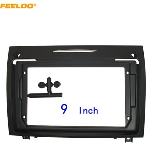 FEELDO Car 9” Audio Face Plate Fascia Frame For Mercedes-Benz SLK/R171 2Din Big Screen Radio Stereo Panel Dash Mount Frame Kit