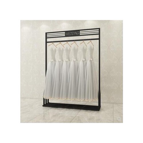 Black clothing display wedding dress shelf high-end clothes rack photo studio dress cheongsam ladies shop shelf