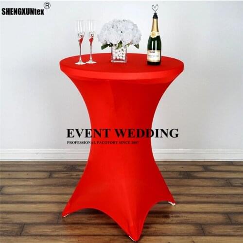 Hot Sale Spandex Cocktail Table Cover Cloth For Wedding Event Decoration