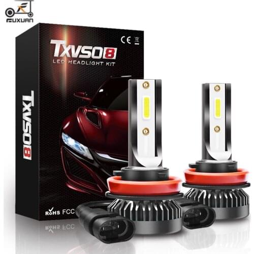 2Pcs Mini H7 H4 LED Bulb H1 H8 H9 9005 9006 9012 LED Car Headlight Bulbs Kit 20000LM 100W Auto Headlamp 6000K Car Lights 12V 24V