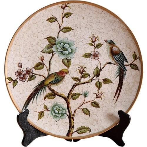Creative Ceramic Decorative Plates Decoration Sitting Plate Shelf Living Room Crafts Decoration Plate Plate Antique