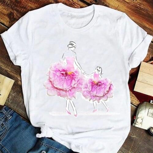 Summer Tshirts Fashion Clothes Graphic T Top Lady Print Female Tee T-Shirt Women Fashion 90s Mother Mom Mama Floral Flower