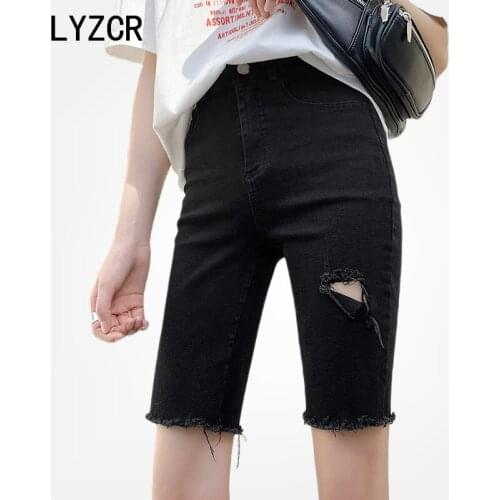 Женские джинсовые капри LYZCR China At AliExpress