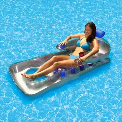 Inflatable Pool Float Lounge Chair Floating Row Summer Water Toys Swimming Pool Bed Float Mat For Children Adults