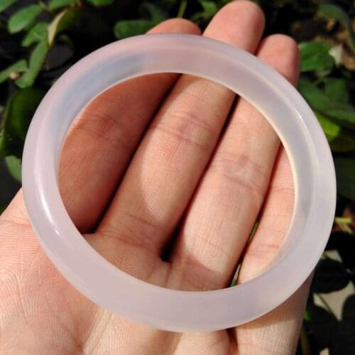 Genuine Natural Certified Jade Bangles Women Mens Ice Jades Stone Chalcedony Bracelet Plus Size Large Bangle Jewelry Accessories