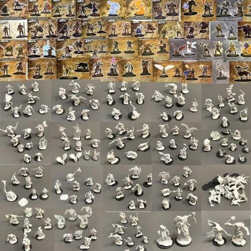 Pathfinder Board Game Miniatures Male Elf Human Fighter Dwarf Barbarian Rust Monster Half Orc Role Playing Figures - New Arrival