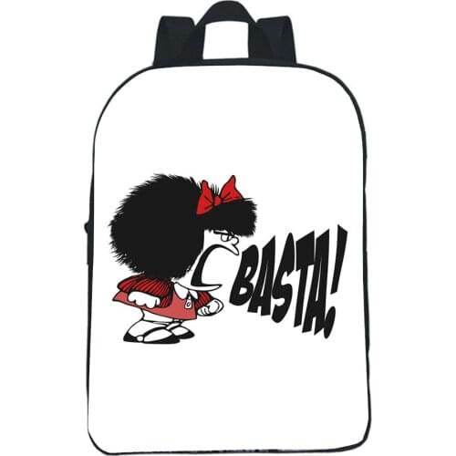 Mafalda Backpack Children Bag Kindergarten Backpacks Boy Girl Bags Cartoon Comics Bookbag Kids Fashion Casual Small Rucksack