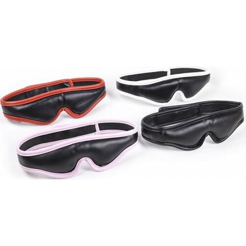 Sex Toys Sponge Blindfold Blindfolded Flirting Leather Mask Velcro Prop