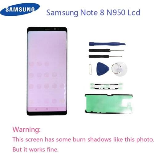 Super Amoled For Samsung Galaxy Note 8 N9500 N950FD N950U Burn-in shadow Lcd Display Touch Screen Digitizer Assembly 6.3"