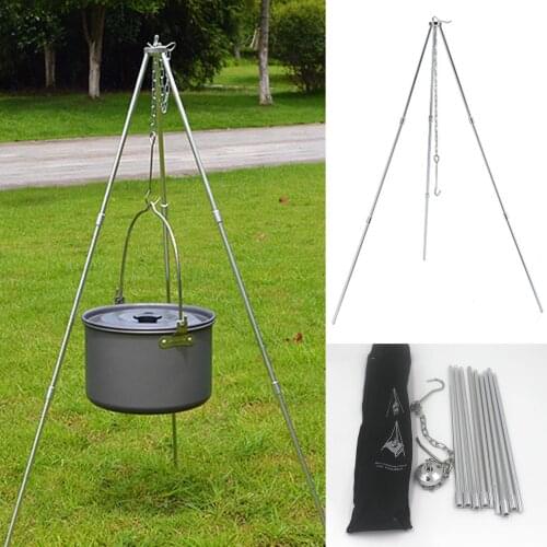 Outdoor Camping Hiking Survival Home Picnic Cooking Telescopic Portable Tripod
