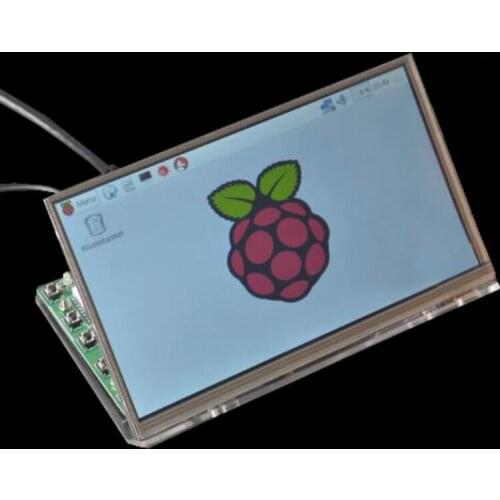 7inch LCD Display with Clear Acrylic Bracket for Raspberry Pi 3 Model B+ 7" TFT LCD Module with 1024*600 Touch Screen