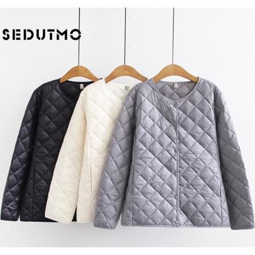 SEDUTMO Winter Plus Size 4XL Ultra Light Down Jackets Women Short Duck Down Coat Casual Puffer Jacket Black Autumn Parkas ED512