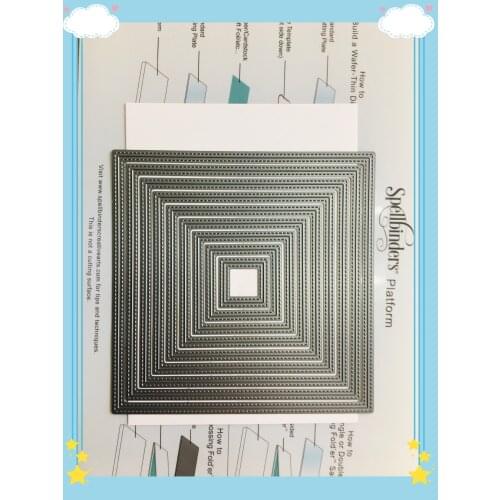 0010 Double Stitched cutting dies 6x6 inch Die cutting plate metal die cuts for scrapbooking and card making Big Nesting Dies