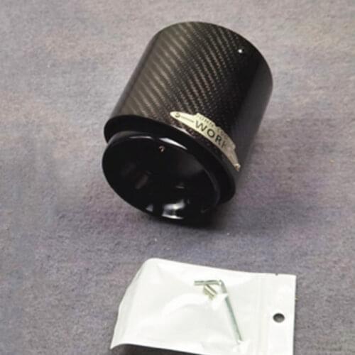 1 PCS Full Glossy Black Single Exhaust Tail Pipe Muffler Tips For MINI R55 R56 R57 R60 R61 Coope Carbon Car Rear System