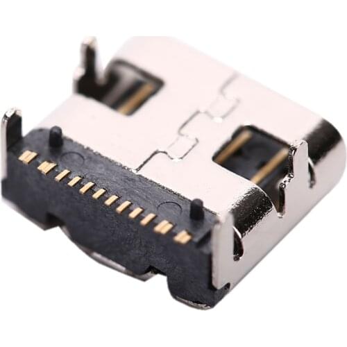 16 Pin SMT Socket Connector Micro USB Type C 3.1 Female Placement SMD DIP For PCB Design DIY Current Charging