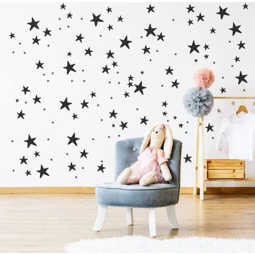 120pcs Mixed Size Easy Apply Removable Starry Stars Wall Stickers Kids room environmental-friendly Decor Decal diy Mural Z309