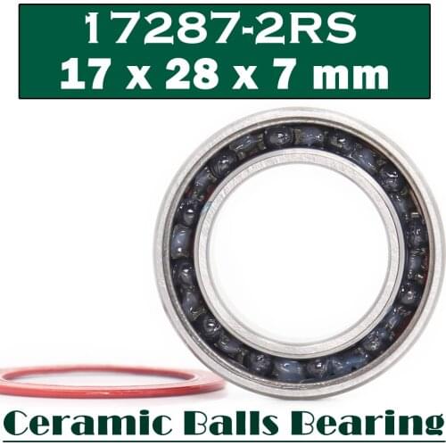 17287 Hybrid Ceramic Bearing 17x28x7 mm ABEC-1 (1 PC) Bicycle Bottom Brackets & Spares 17287RS Si3N4 Ball Bearings 17287-2RS