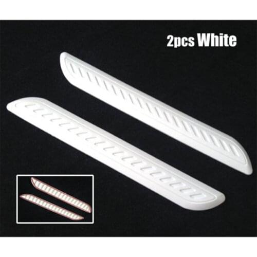 2pcs Car Rubber Bumper Corner Protector Door Guard Cover Lip Crash Bar Trim Anti-collision Strip Fit For Universal Car 2 Color