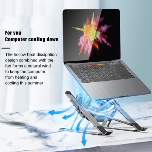 2Pcs/Set Laptop Stand Aluminium Foldable Notebook Support Notebook For Macbook Air Holder Adjustable Bracket Laptop Accessories