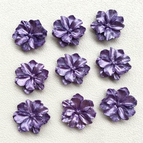 Free Shipping 100pcs 23*25mm Glitter Pearl Acrylic Flower Cabochons DIY Jewelry Findings Ornament Accessories Floral Patch Cameo