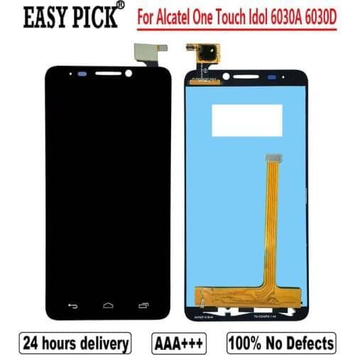 For Alcatel One Touch Idol OT6030 OT-6030A 6030D 6030X OT6030 OT6030A LCD Display Touch Screen Digitizer with frame