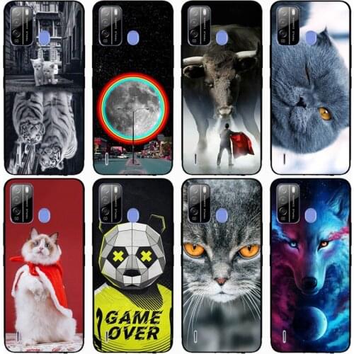 For ITEL VISION 1 PRO Case Rose Wolf Cute Patterned Cover Soft Silicon Phone Case for Itel Vision 1 Pro Top Quality