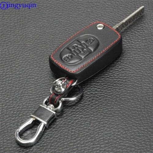 Jingyuqin 3 buttons Remote leather Folding Flid Key Case Cover for Audi A2 A3 A4 A6 TT Styling