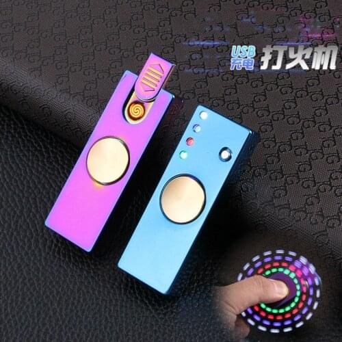 Creative Spinner Rechargeable USB Eletronic Cigar Lighter
