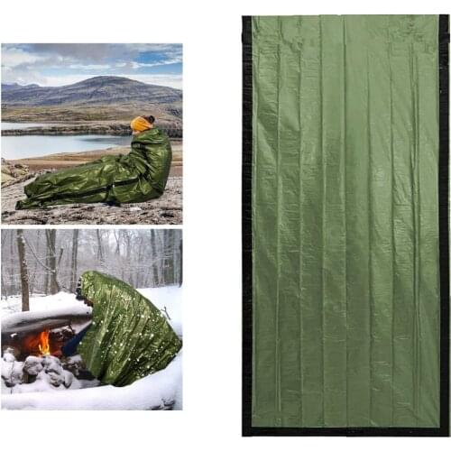Lightweight Outdoor Emergency Sleeping Bag PE Thermal Insulation Survival Blanket Bags Waterproof Portable Camping Shade Tent
