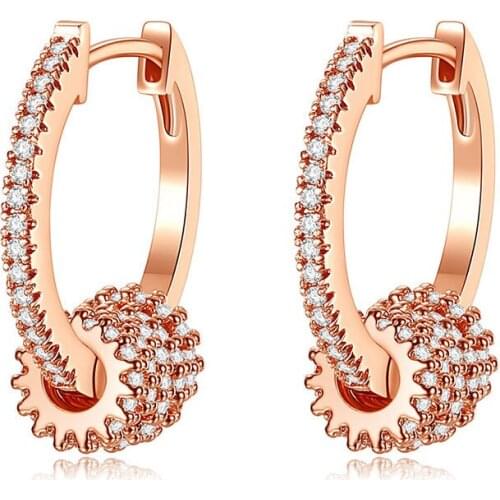 Small AAA Black white zircon Hoop Earrings Multicolor Cz Hoop Earrings Minimal Rose Gold Tiny Ear Piercing Jewelry Wholesale