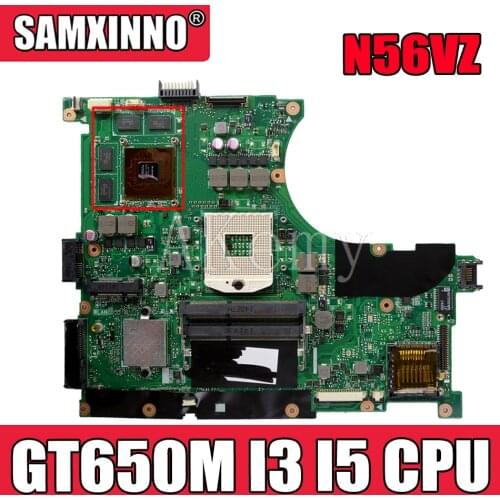 Akemy N56VM Laptop motherboard for ASUS N56VM N56VB N56VZ N56VJ N56V Test original mainboard GT650M Support I3 I5 CPU