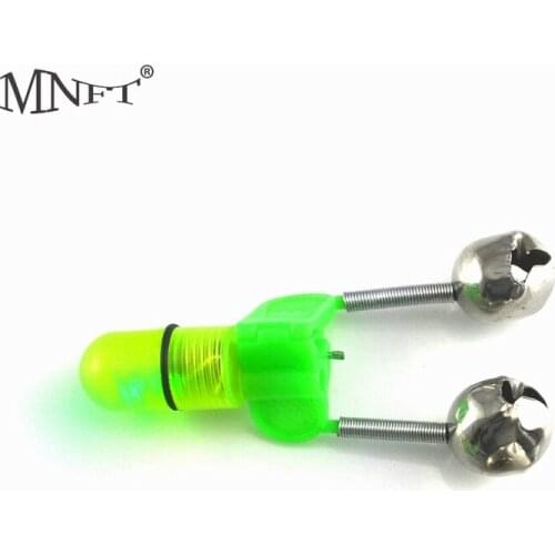 MNFT 6Pcs/Lot LED Night Fishing Accessory Fishing Bells Fish Bite Twin Bell Ring Alarm Rod Tip Clip