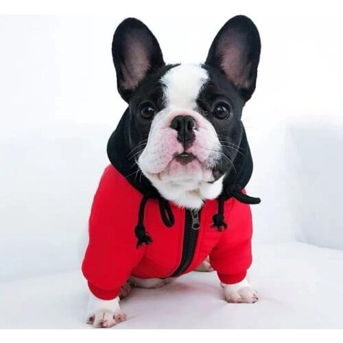 Fashion French Bulldog Jacket Pet Dog Clothes Winter Warm Coat for Small Medium Dogs Hoodie Schnauzer Costume Dropshipping XQC18