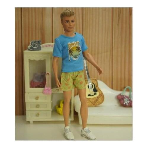 Fashion Male Doll Clothes 30CM Doll Clothing Set Handmade Quality Ken Prince Doll Coconet Tree Chinese Tang Styles Clothes Suit