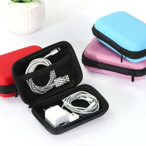 Newest Portable Earphones Storage Box Headphones EDC Case Storage Bag Pouch Box for SD TF Card