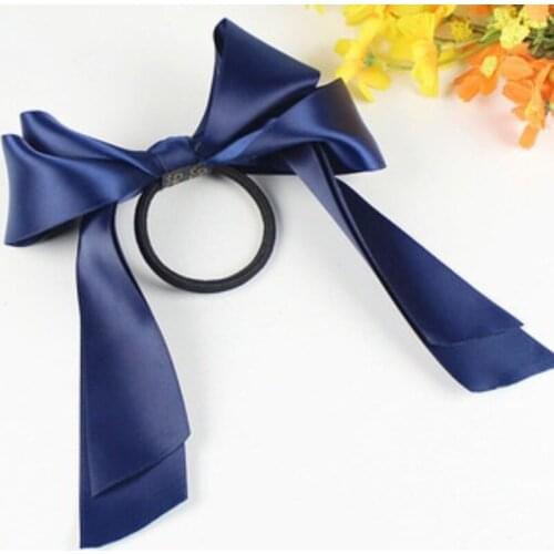 New Korean Fashion Trend Double-layer Satin Bow Hair Tie Cute Hair Accessories Headband Girls Casual All-match Accessories