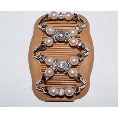 Silver & pearl energic style beautiful Magic butterfly new high quality Comb 40 pcs/lot