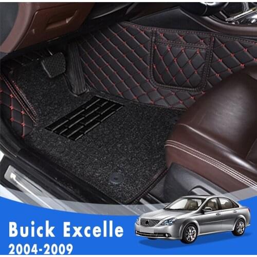 Custom Car Floor Mats For Buick Excelle 2009 2008 2007 2006 2005 2004 Double Layer Wire Loop Car Styling Protection Foot Pads