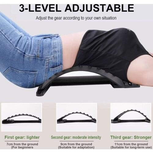 Height Adjustable Magic Back Stretcher Lumbar Pain Acupuncture Back Massager Posture Relief Spine Corrector Tensioner Orthosis