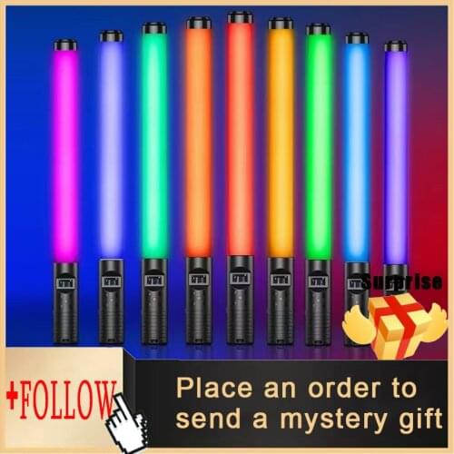 Photographic Fill Light RGB Stick Light Colorful Portable Hand-held External Video Adjustable Color Photo Temperature for Living