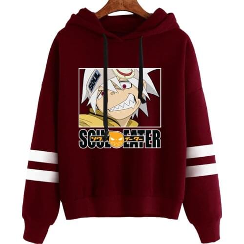 Anime Soul Eater Print Hoodie Sweatshirt Men Women Long Sleeve Pullover Unisex Top