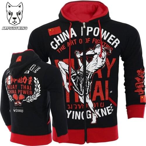 ROLLHO Hoodies Autumn and Winter MMA Boxing Jacket Fitness Long Sleeve Sweatshirt Genuine Mma Fighting Workout Muay Thai Jacket