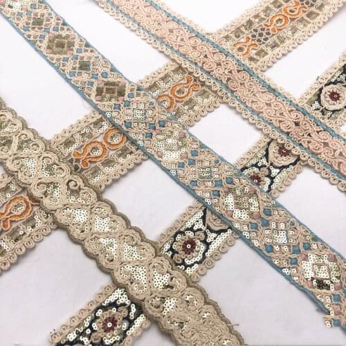 1 Yards Lace Ribbon Handmade DIY Fabric Material Embroidery Clothing Dress Belt Trim Wedding Craft Sewing