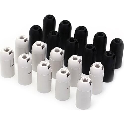 10pcs Practical E14 Light Bulb Lamp Holder Pendant Socket Lampshade Ring 2A 250V 2 Color Small Edisons Screw SES HOT