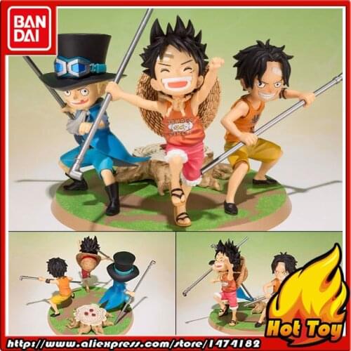 100% Original BANDAI Tamashii Nations Figuarts ZERO Action Figure - Luffy, Ace, Sabo -Gikyoudai no Yakusoku- from "ONE PIECE"
