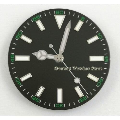 29.2mm Goutent Black Watch dial + Watch hands Set For ETA2824 2836,NH35,Miyota 82series,DG2813 3804 Movement
