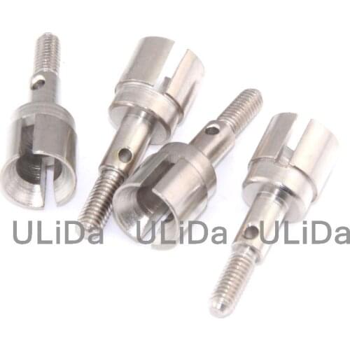 4pcs Dog bone Front / Rear REAR PARTS Upgrade For 1:10 RC Model HSP (02033 Silver Black)