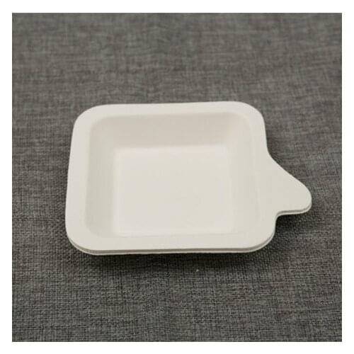 50pcs,square shape disposable paper cake cheese cookies dish degradable outdoor barbecues hotel catering dishes! 11.2cm*13.3cm