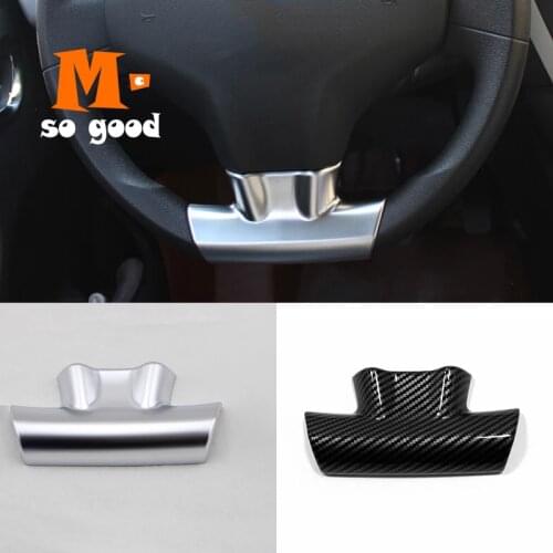 For Citroen Elysee Accessories 2014 2015 2016 2017 2018 Car Panel Cover Trim Steering Wheel Switch Button Styling ABS Chrome