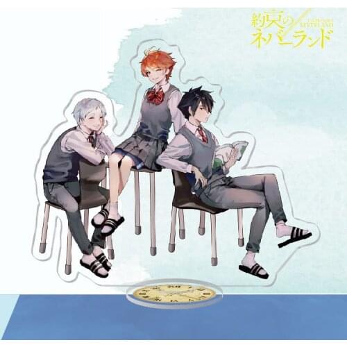 Yakusoku no The Promised Neverland Emma Norman Ray Anime Acrylic Stand Figure Desk Decor Collection Model Toy Doll Gifts Cosplay